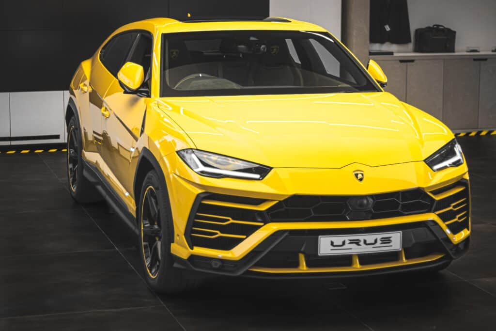Cars road blue yellow
