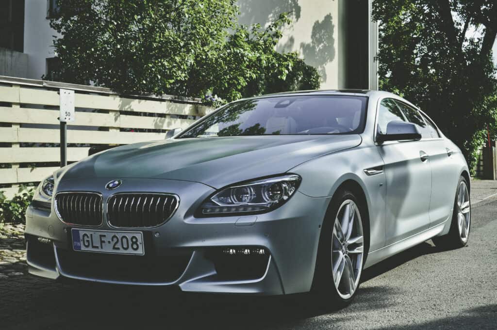 Silver bmw sedan