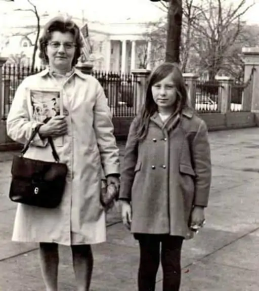Nancy Quill with her mother